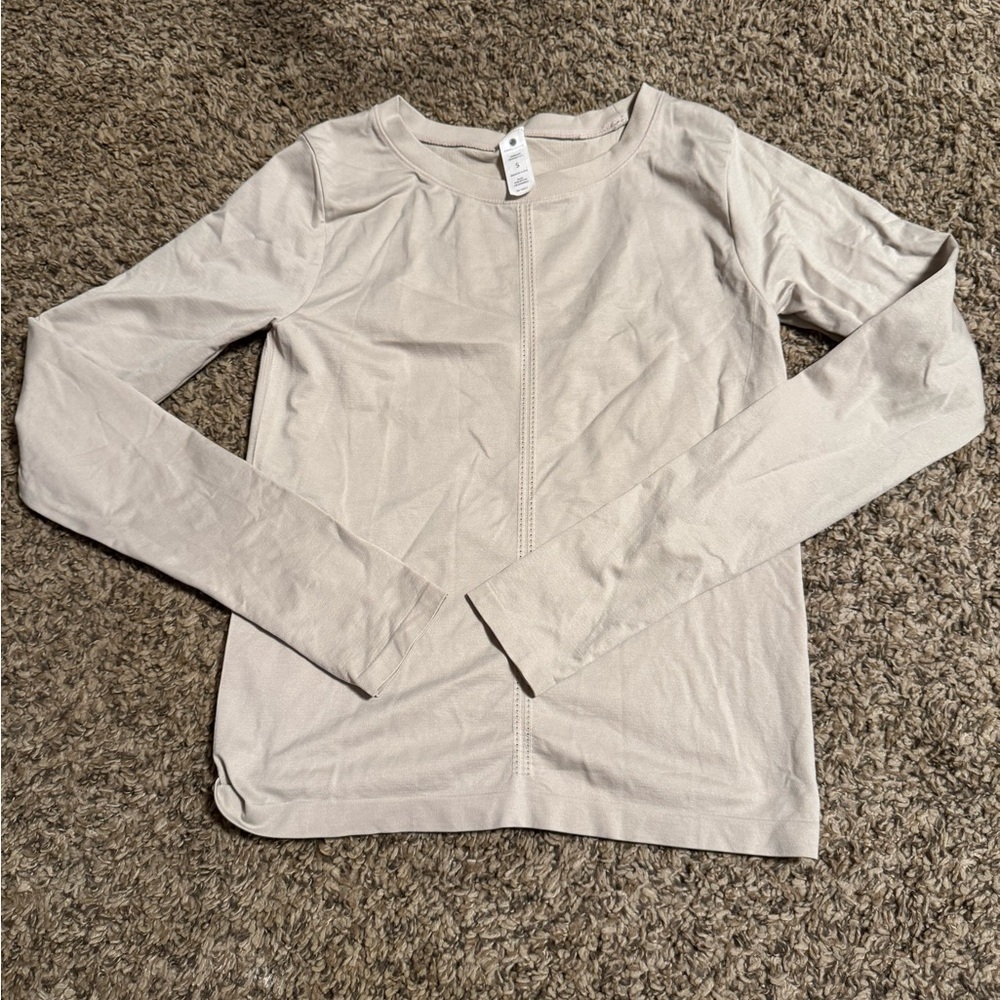 Yogalicious Light Beige Long Sleeve Top - Picture 1 of 2